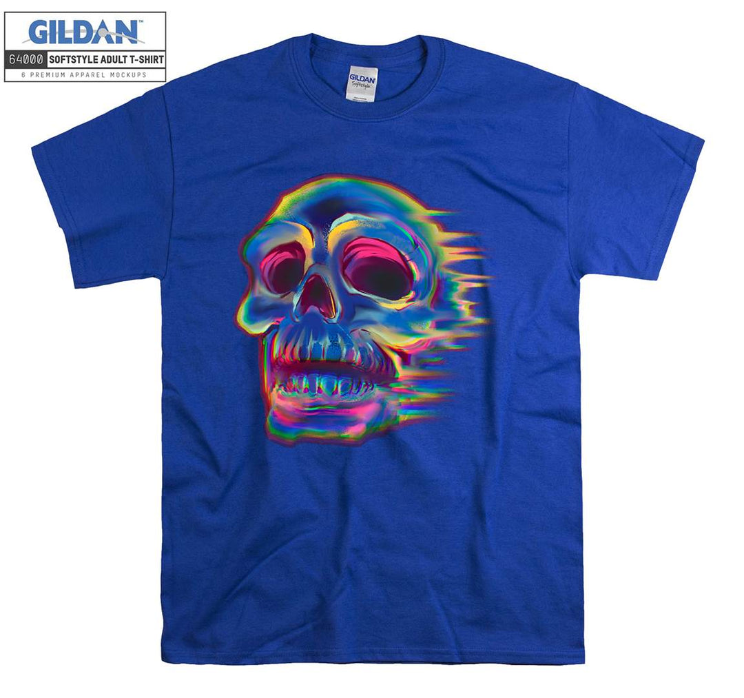 Flaming skull horror figure T-shirt