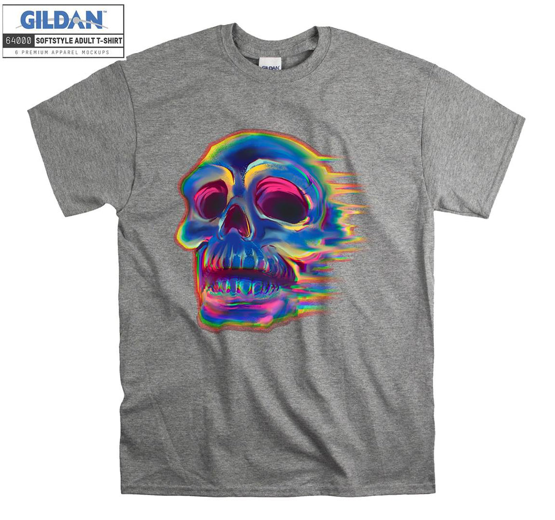 Flaming skull horror figure T-shirt