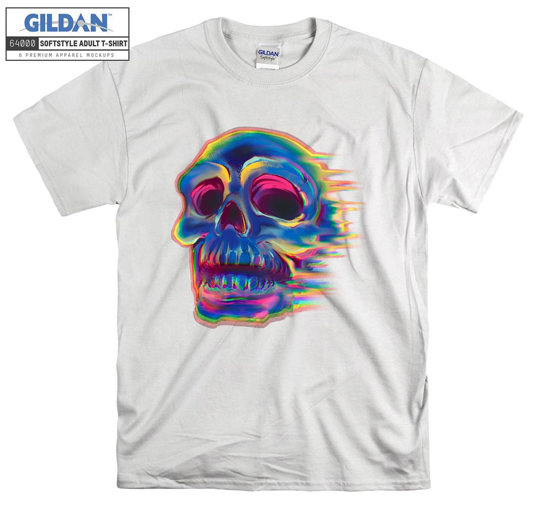 Flaming skull horror figure T-shirt