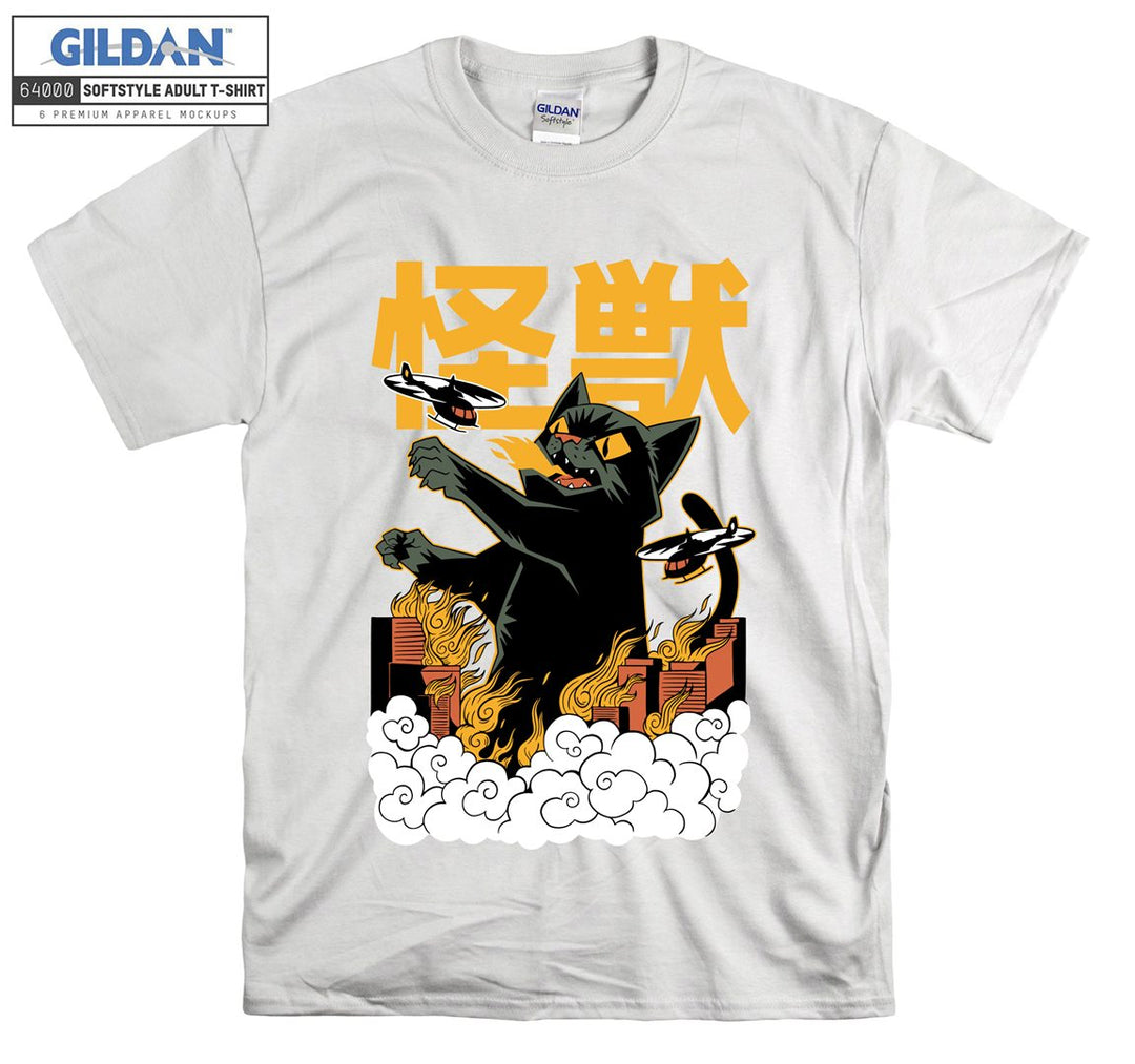 Japanese Catzilla Movie T-shirt