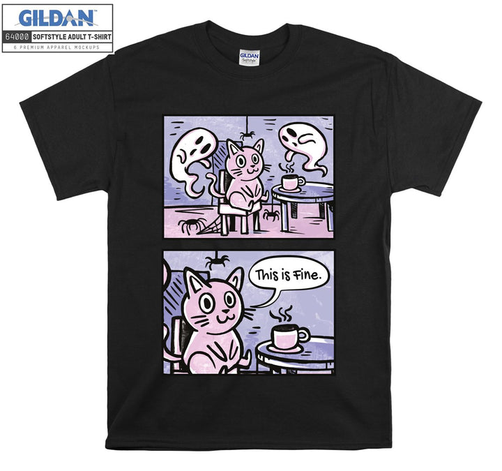 Ghost Cat Funny T-shirt