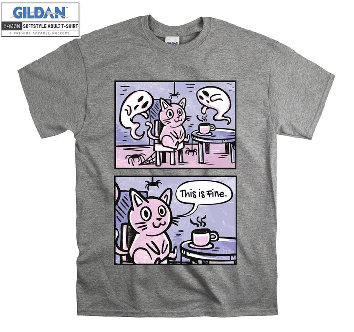 Ghost Cat Funny T-shirt