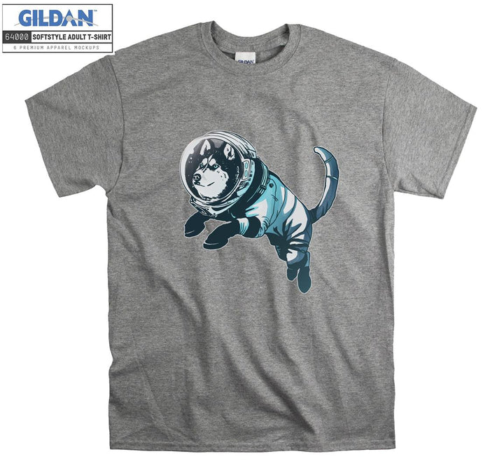 Funny astronaut dog figure T-shirt