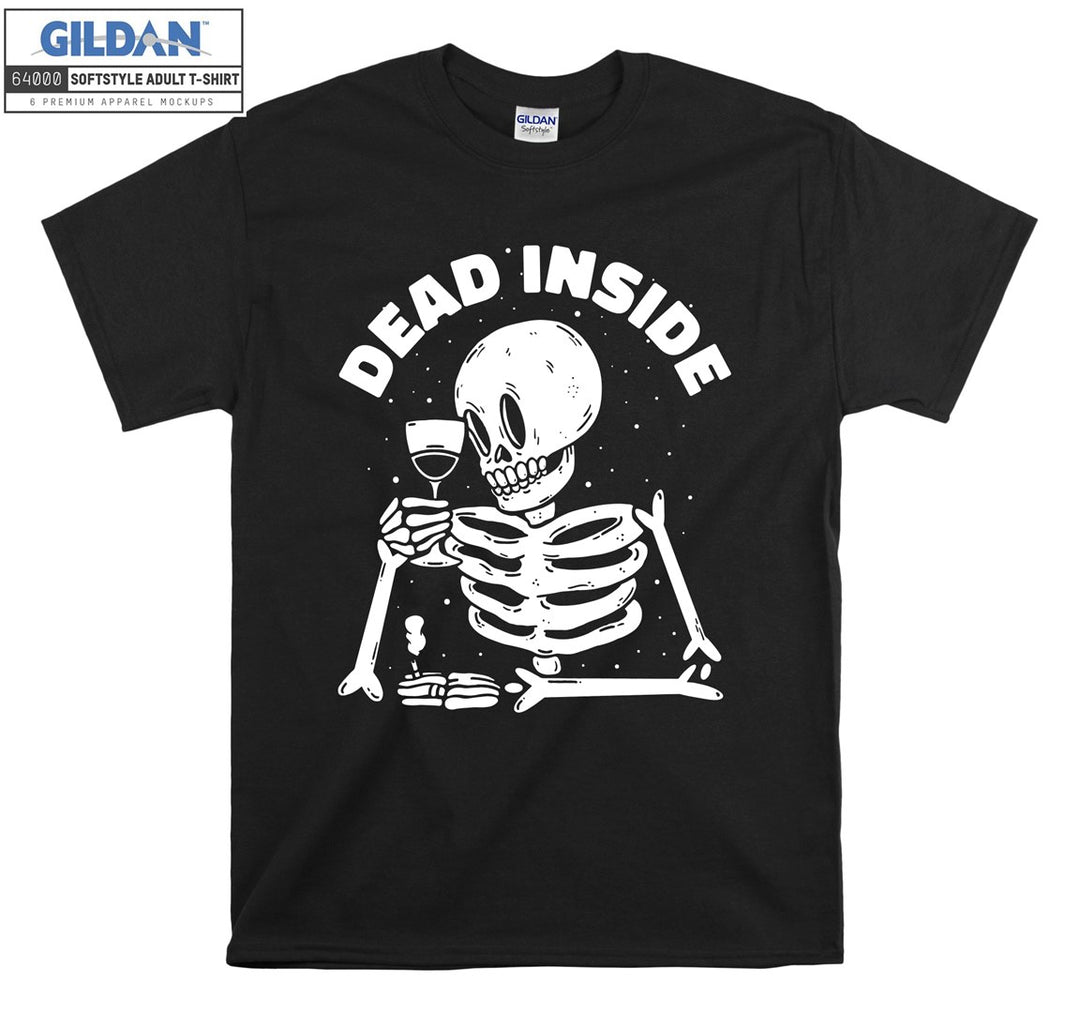 Skeleton dead inside T-shirt