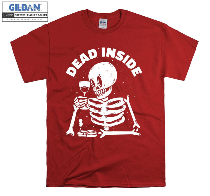 Skeleton dead inside T-shirt