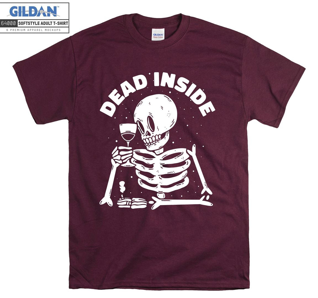 Skeleton dead inside T-shirt