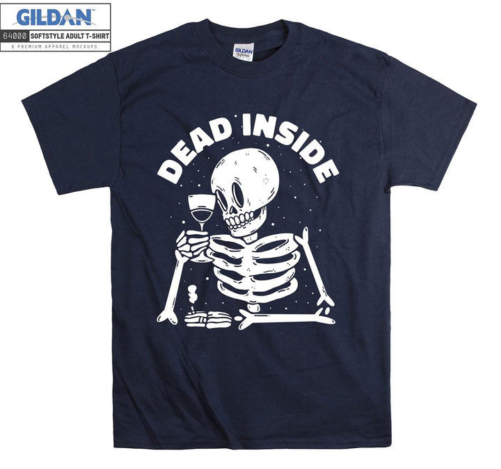 Skeleton dead inside T-shirt