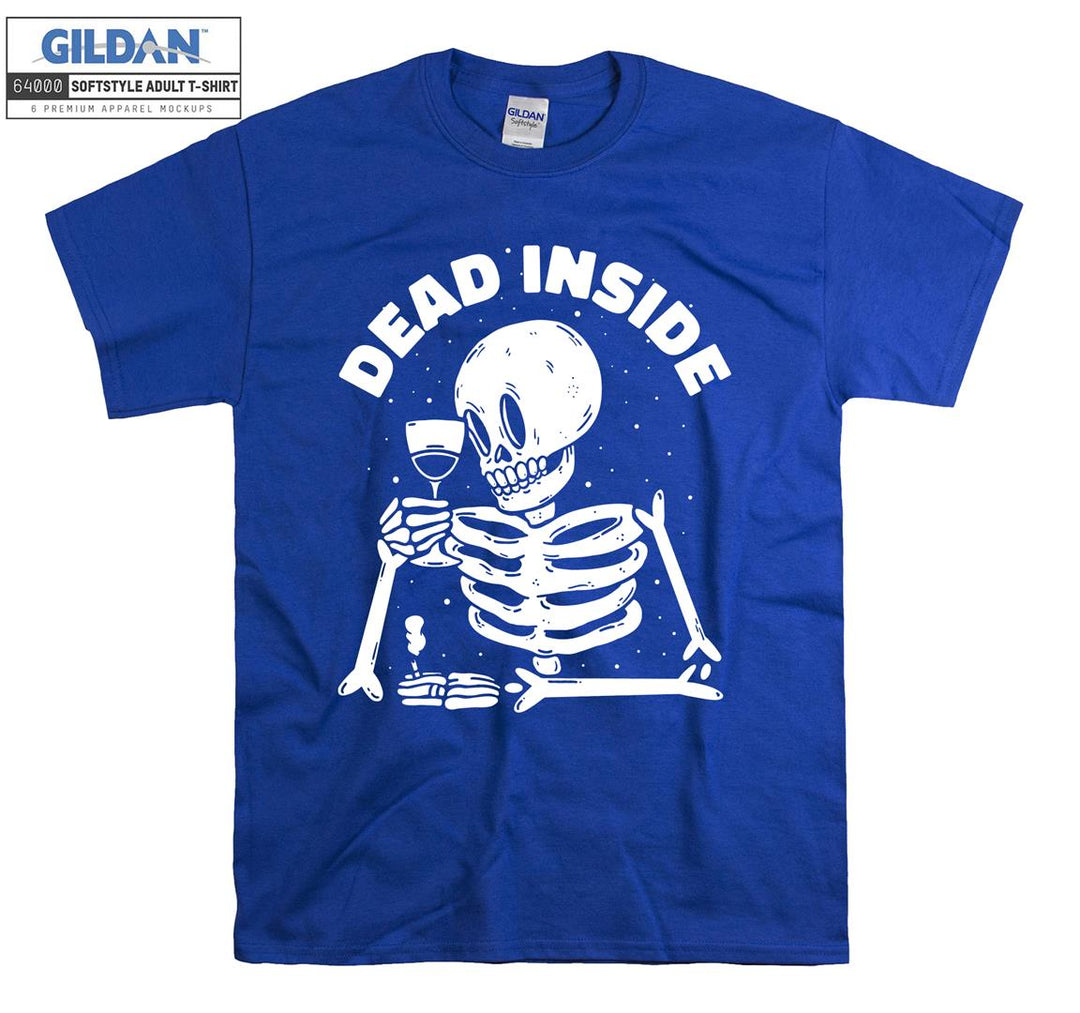 Skeleton dead inside T-shirt