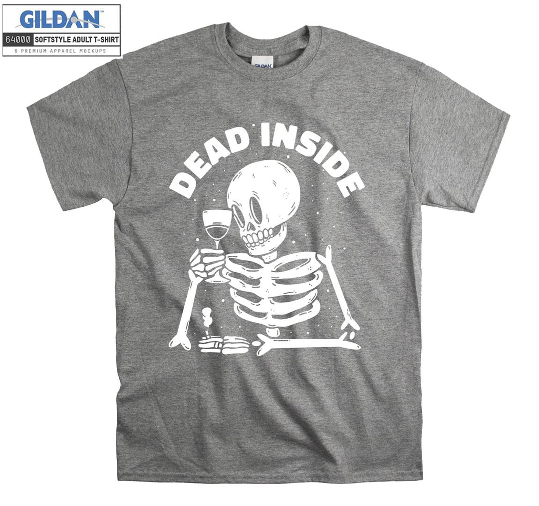 Skeleton dead inside T-shirt