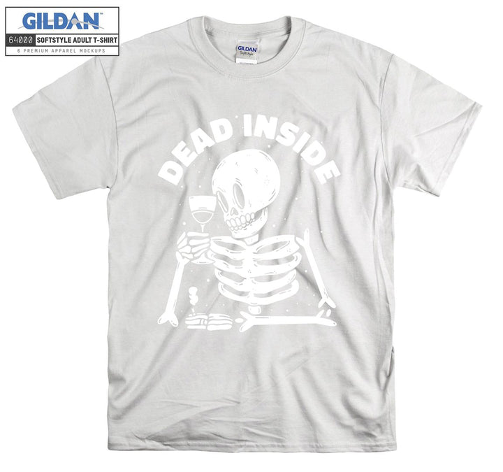 Skeleton dead inside T-shirt