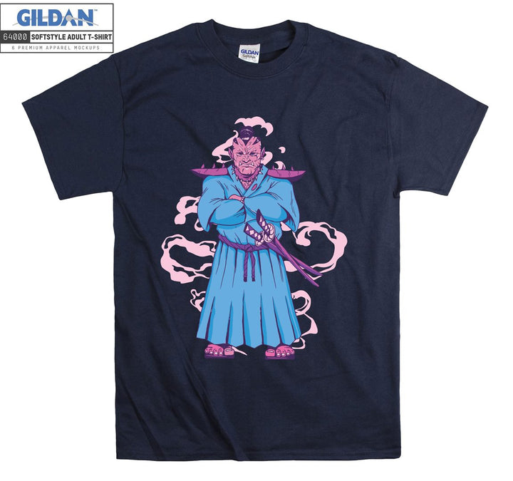 Figure Japanese Samurai Warrior T-shirt