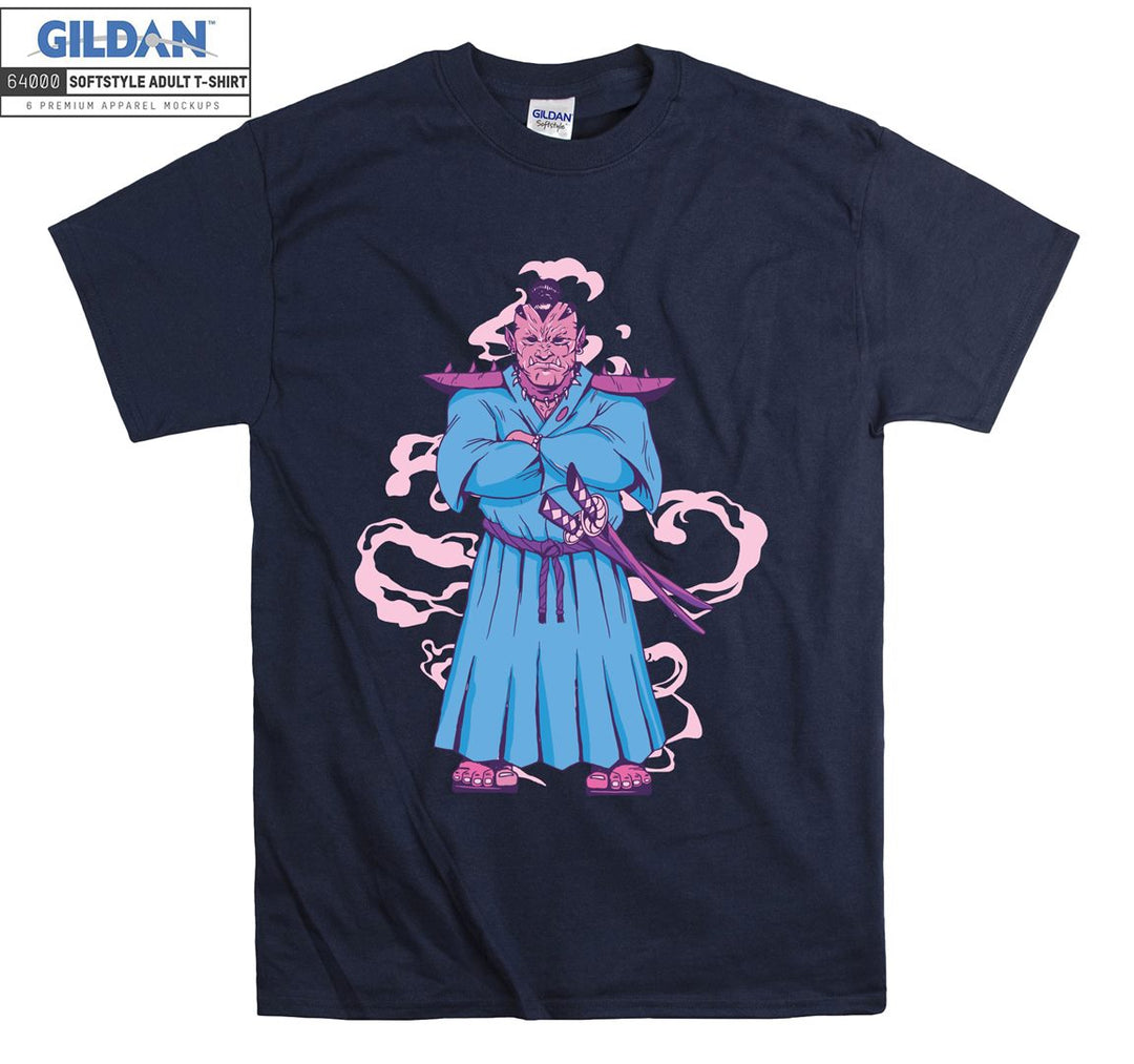 Figure Japanese Samurai Warrior T-shirt