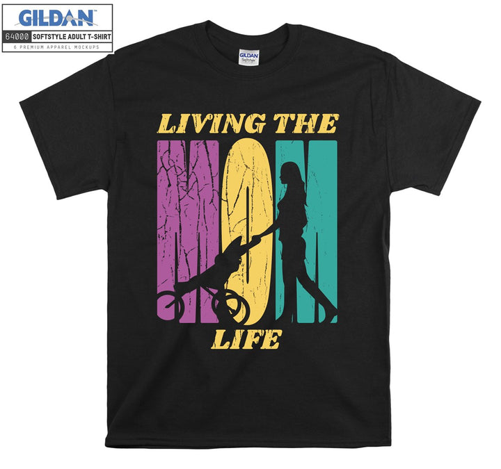 Living the Mom Life Logo Funny T-shirt