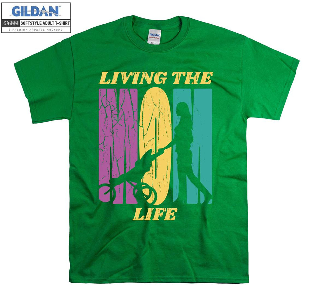 Living the Mom Life Logo Funny T-shirt