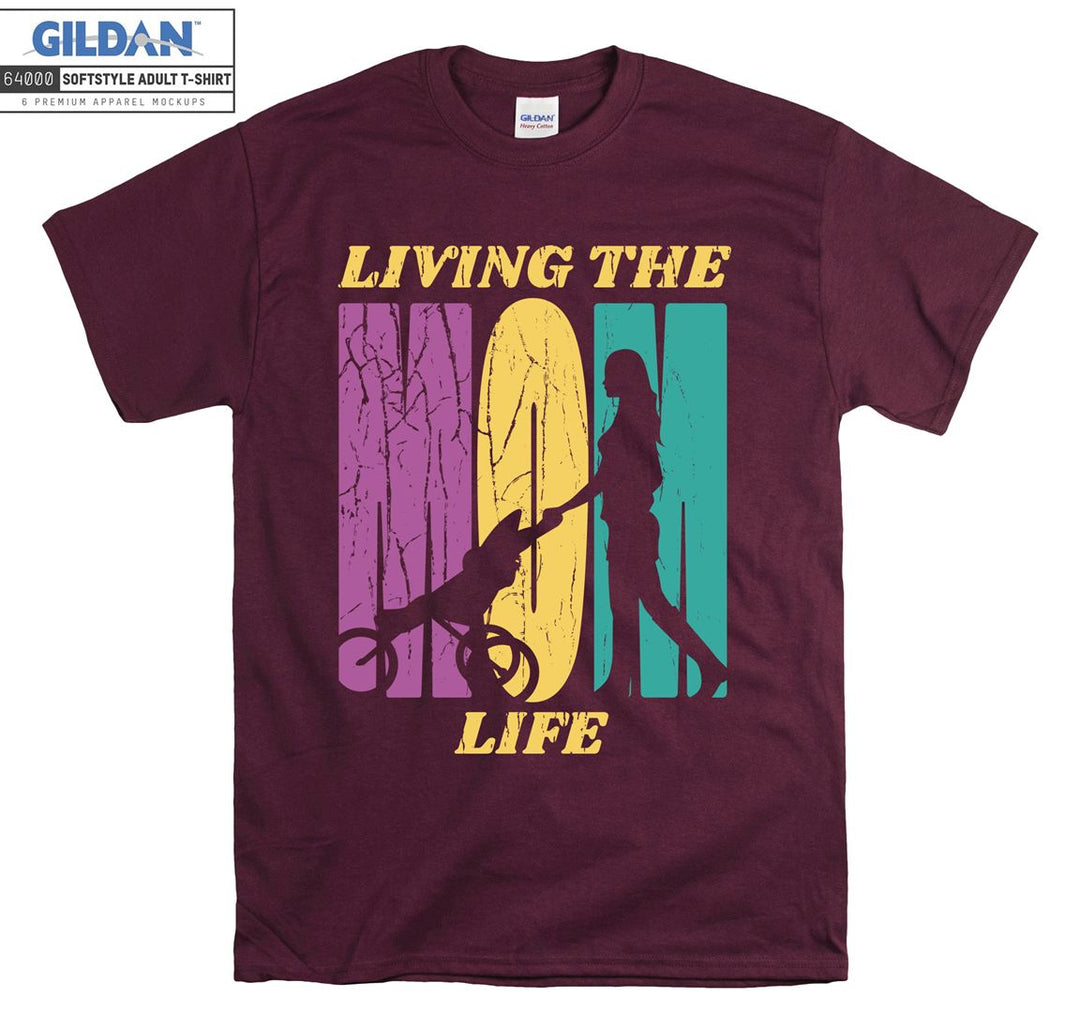 Living the Mom Life Logo Funny T-shirt