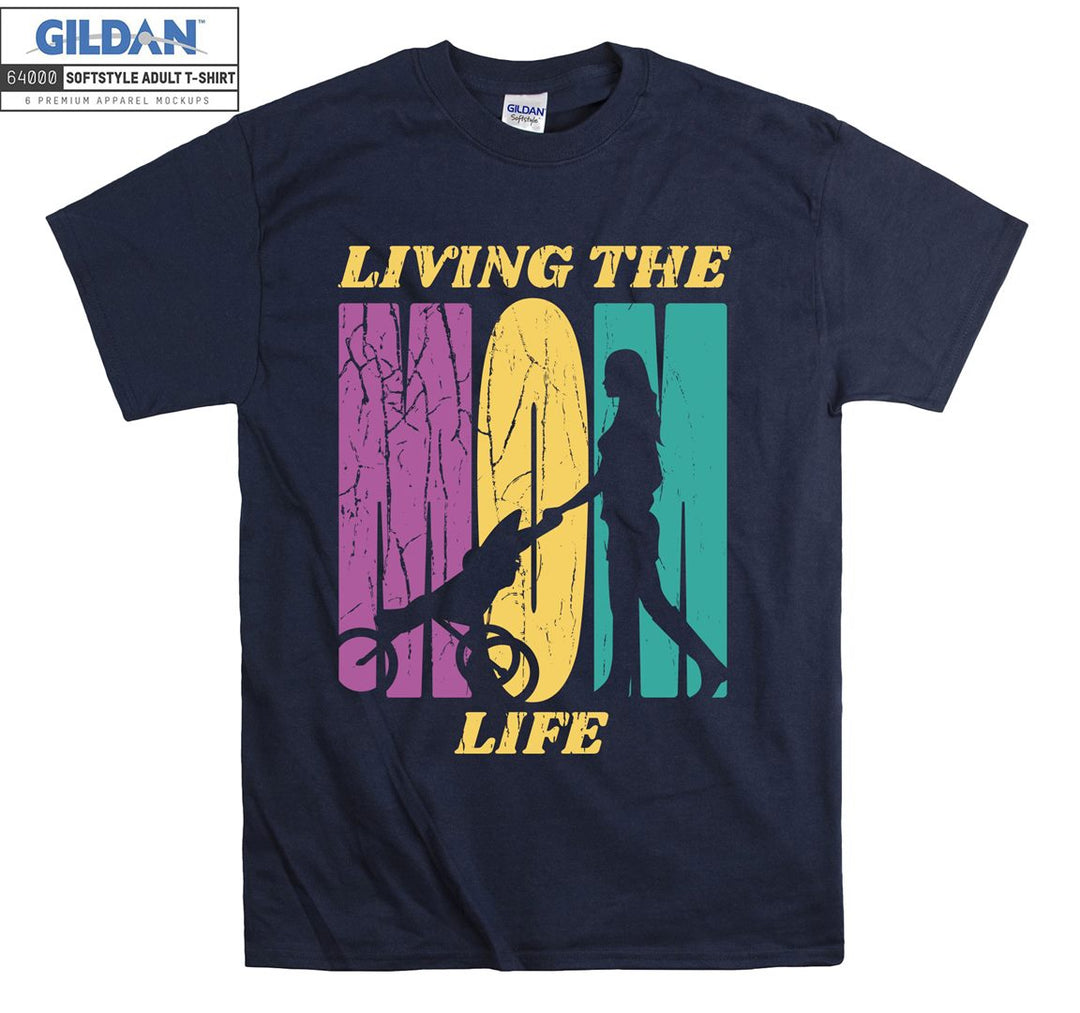 Living the Mom Life Logo Funny T-shirt