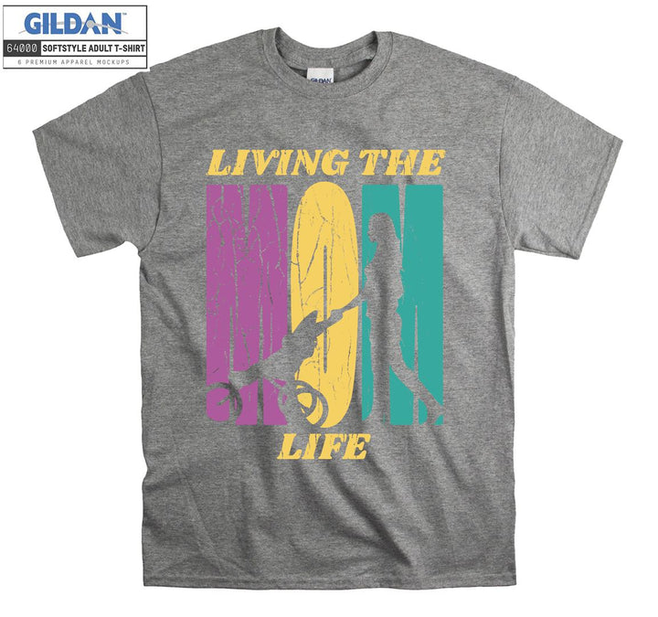 Living the Mom Life Logo Funny T-shirt