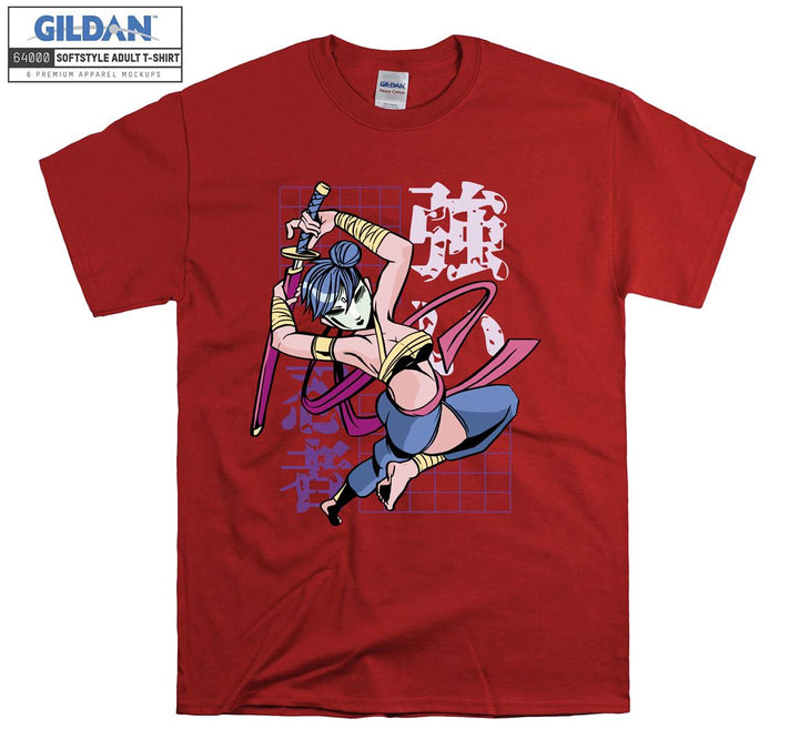 Anime Samurai Girl Figure T-shirt