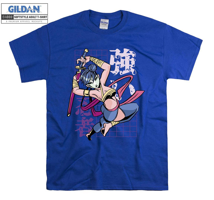 Anime Samurai Girl Figure T-shirt