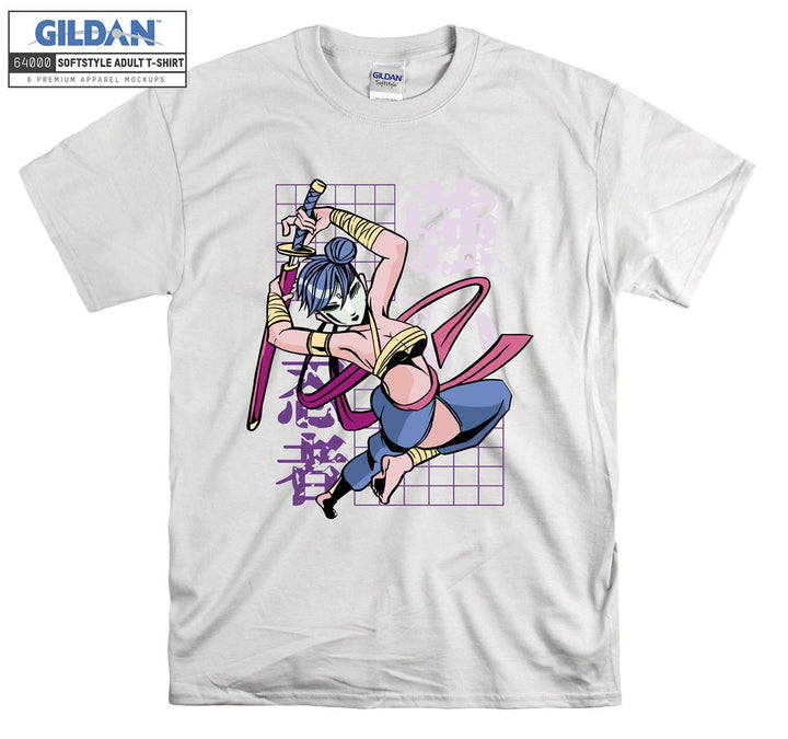 Anime Samurai Girl Figure T-shirt