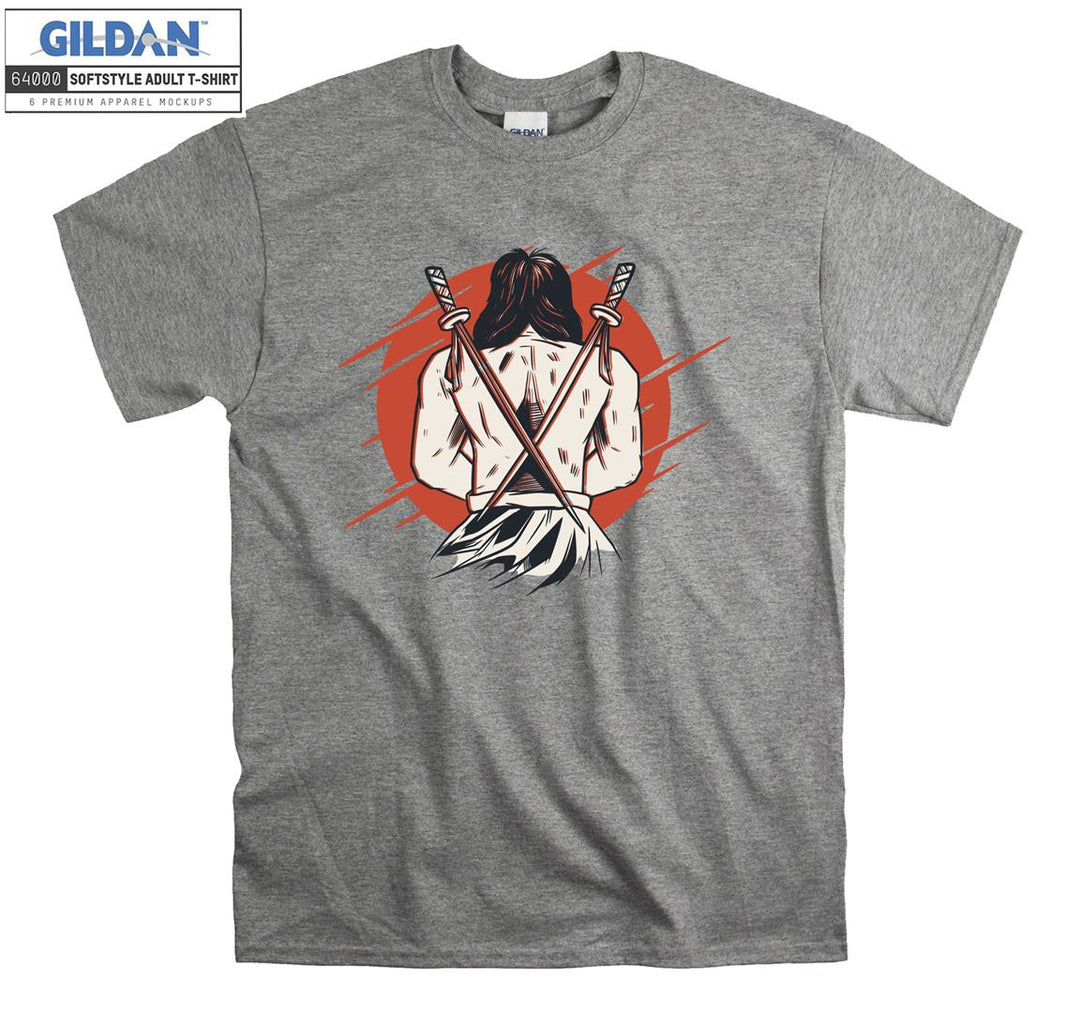 Anime Legend Back Samurai Sword T-shirt