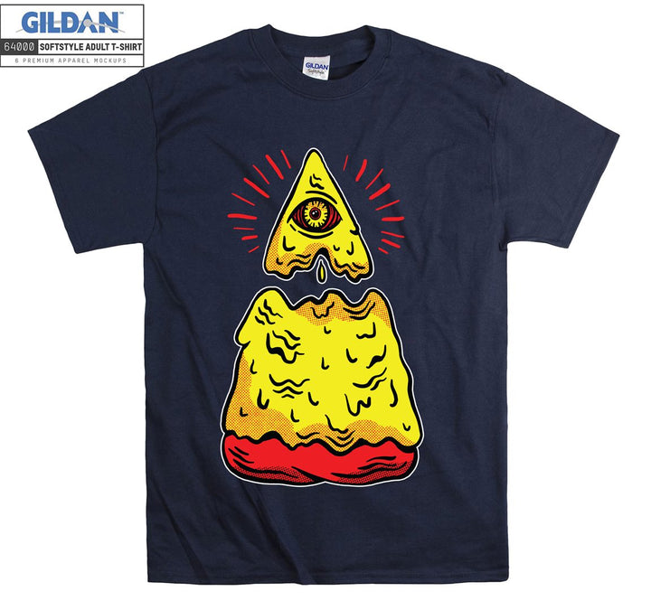 Pizza Illuminati Eyes Funny T-shirt