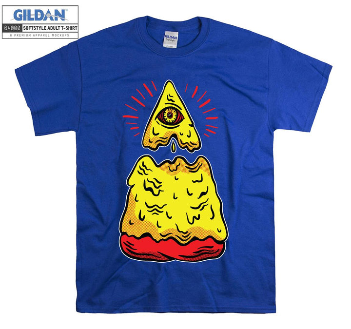 Pizza Illuminati Eyes Funny T-shirt