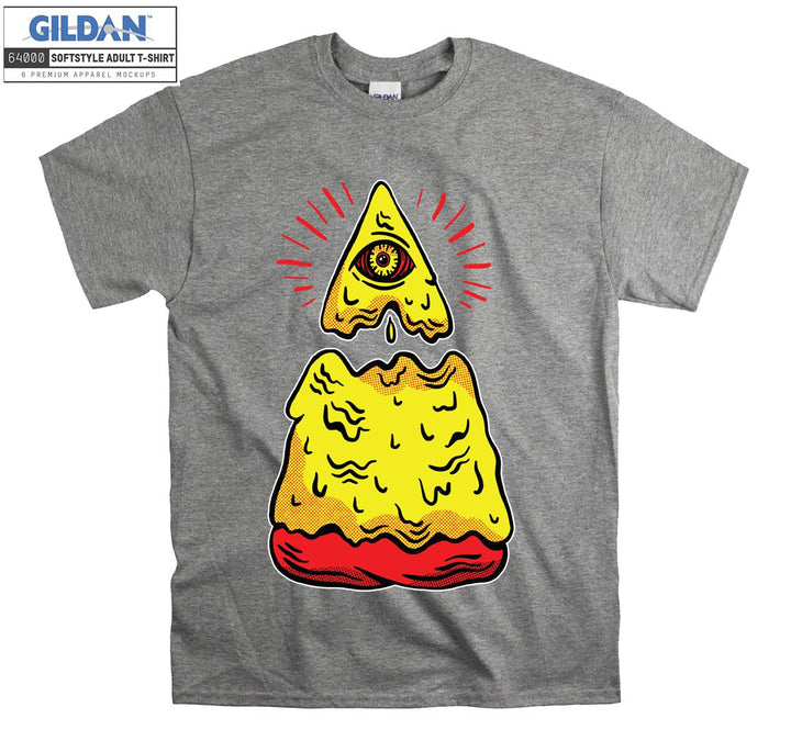 Pizza Illuminati Eyes Funny T-shirt