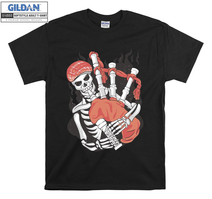 Musician skeleton figure T-shirt