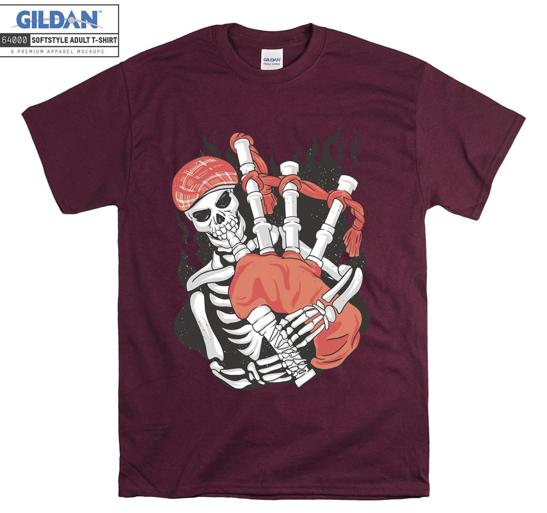 Musician skeleton figure T-shirt