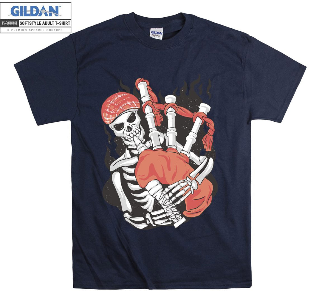 Musician skeleton figure T-shirt