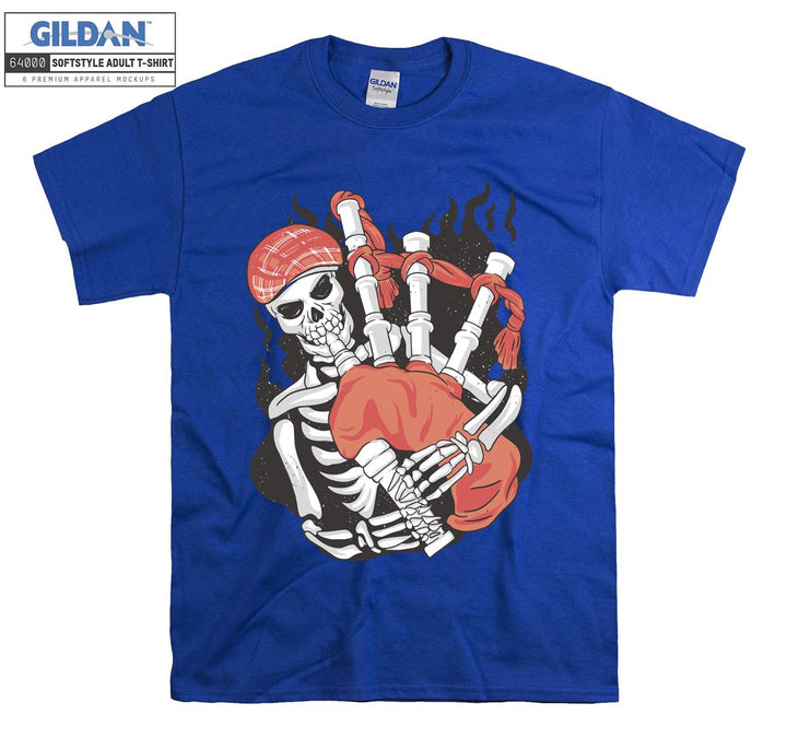 Musician skeleton figure T-shirt