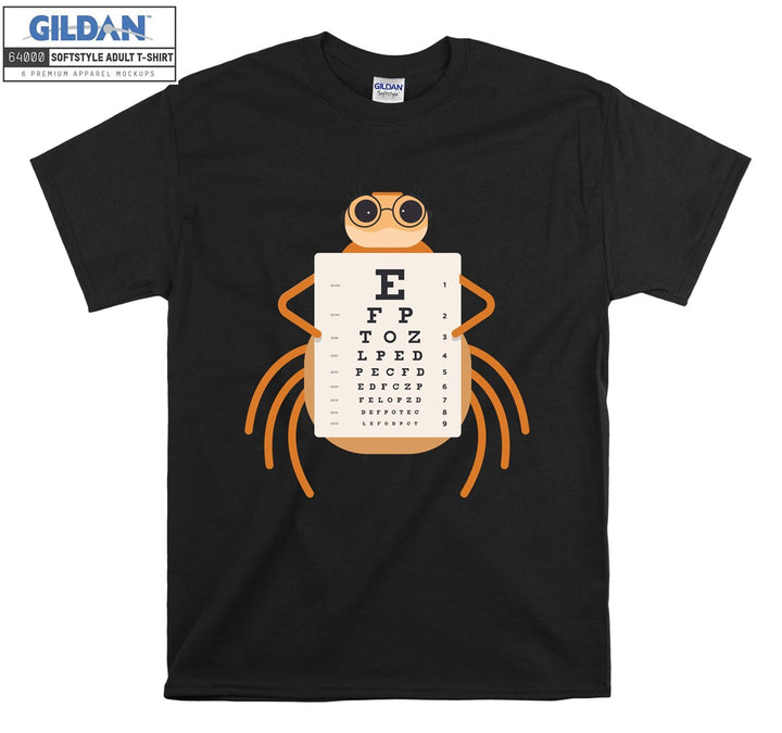 Funny Spider Eye Chart  T-shirt