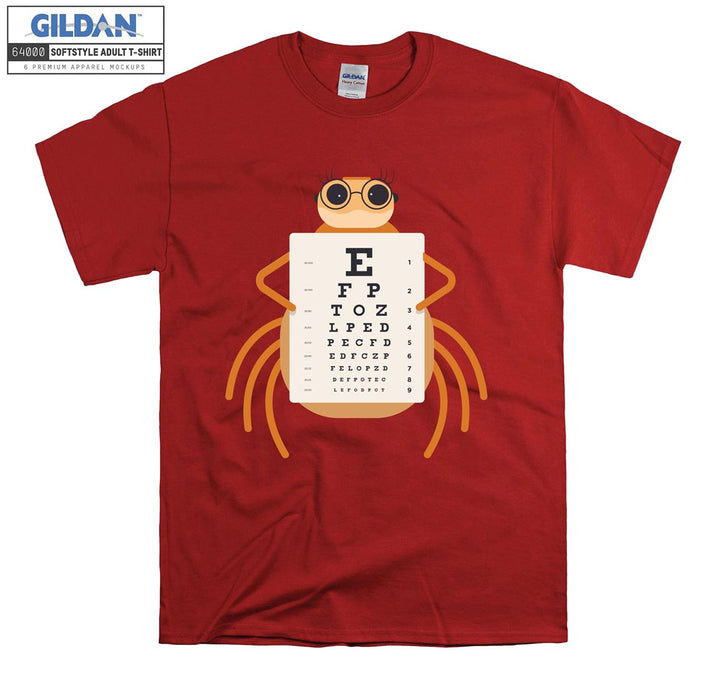 Funny Spider Eye Chart  T-shirt