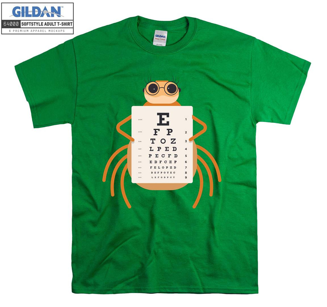 Funny Spider Eye Chart  T-shirt