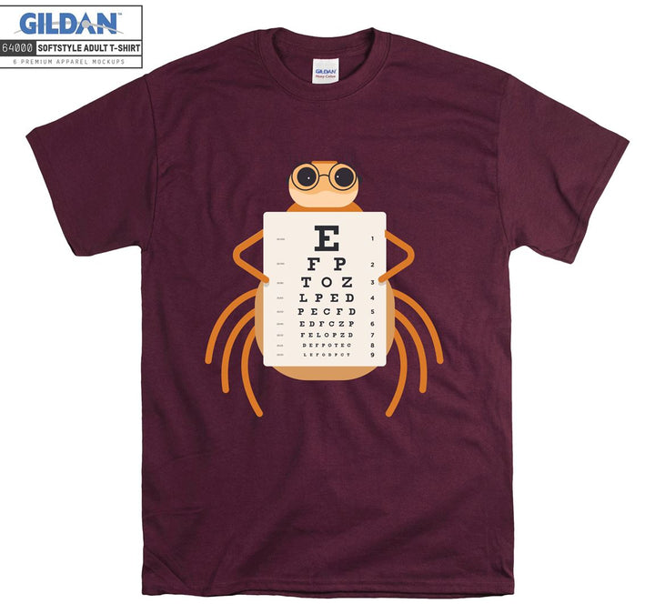 Funny Spider Eye Chart  T-shirt