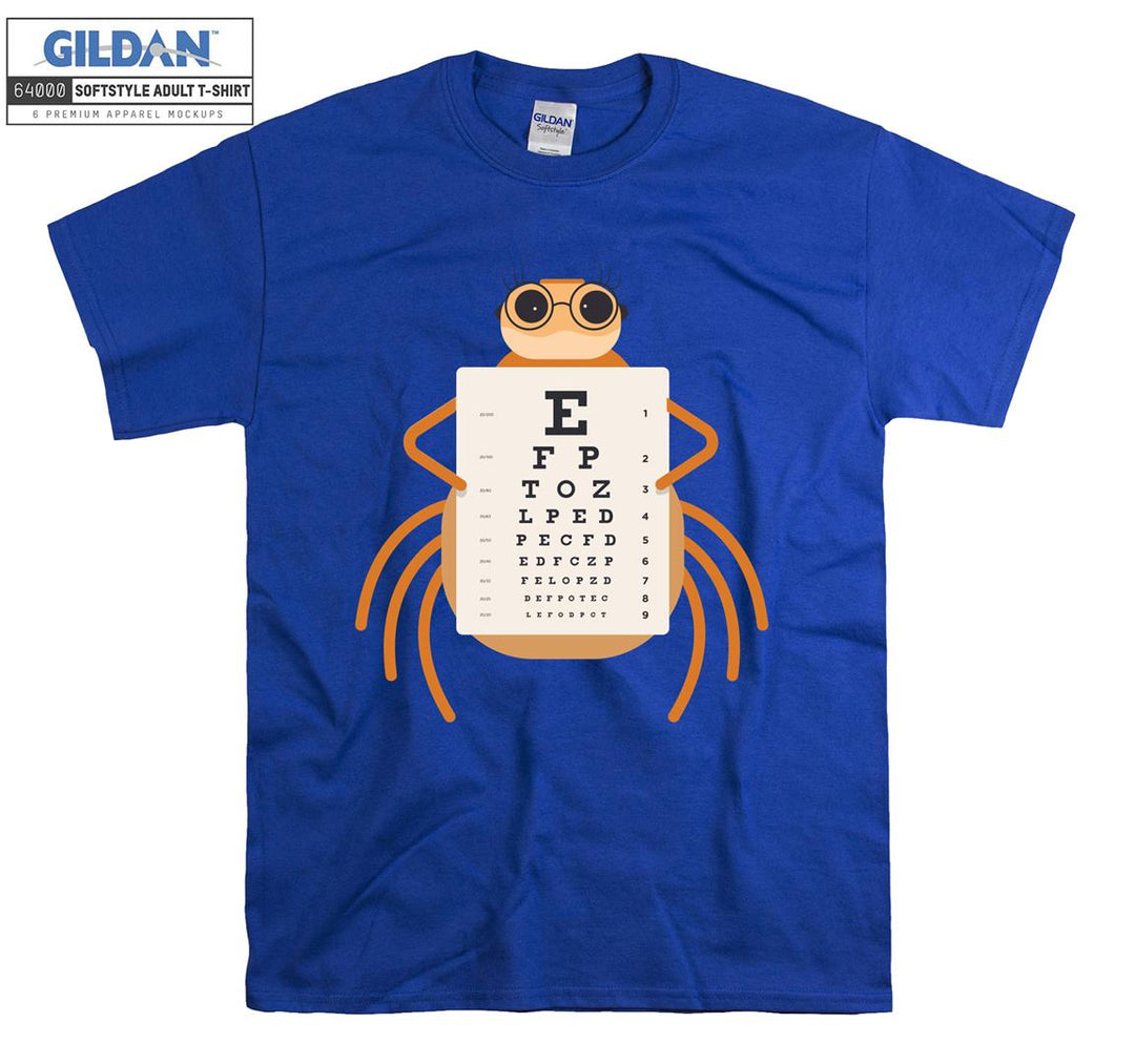 Funny Spider Eye Chart  T-shirt