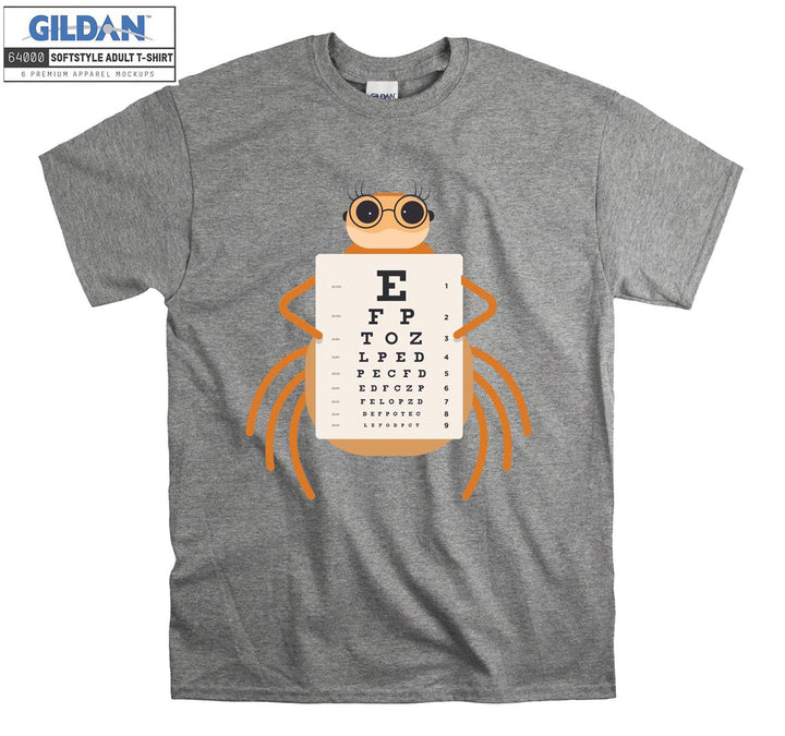 Funny Spider Eye Chart  T-shirt
