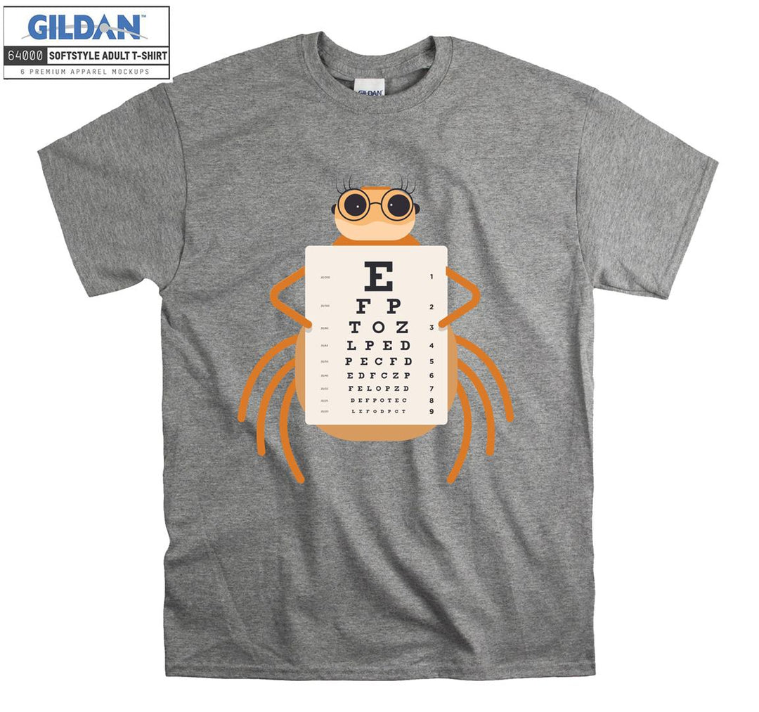 Funny Spider Eye Chart  T-shirt