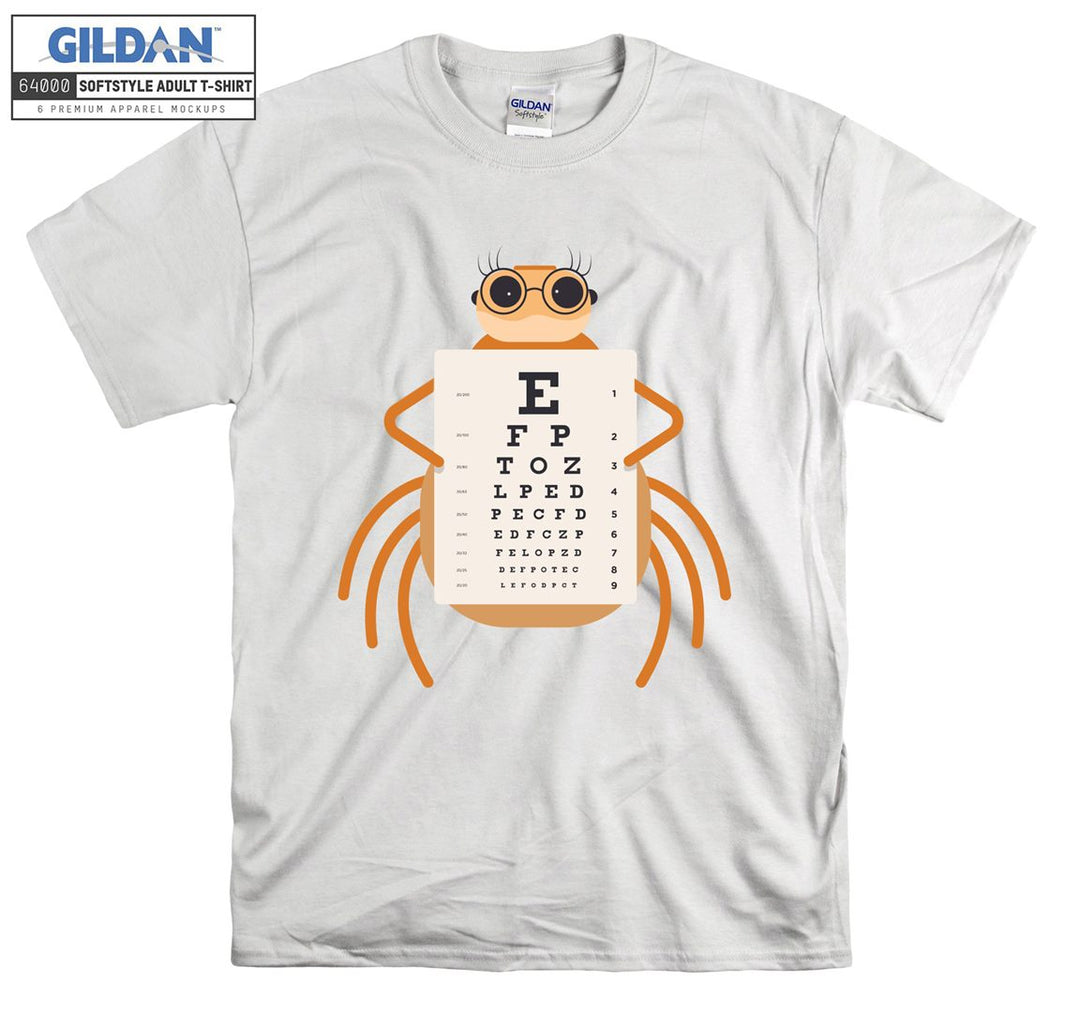 Funny Spider Eye Chart  T-shirt