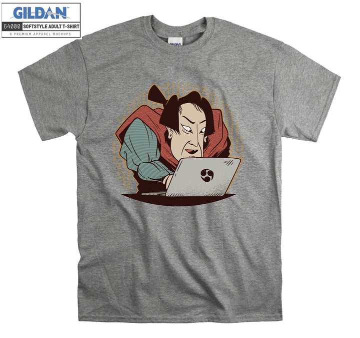 Funny Coding Samurai Figure T-shirt