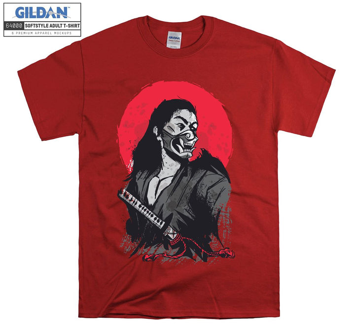 Japanese samurai demon in armor T-shirt