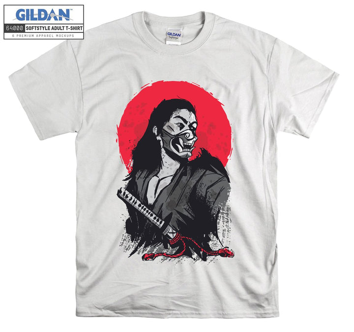 Japanese samurai demon in armor T-shirt