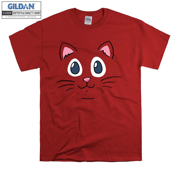 Lovely Cute Cartoon Cat Face Figure T-shirt