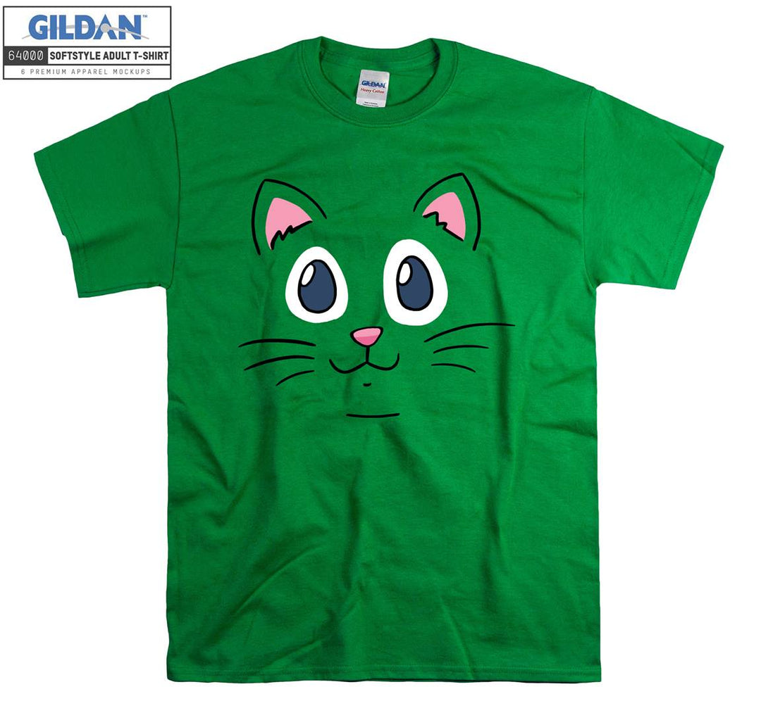 Lovely Cute Cartoon Cat Face Figure T-shirt