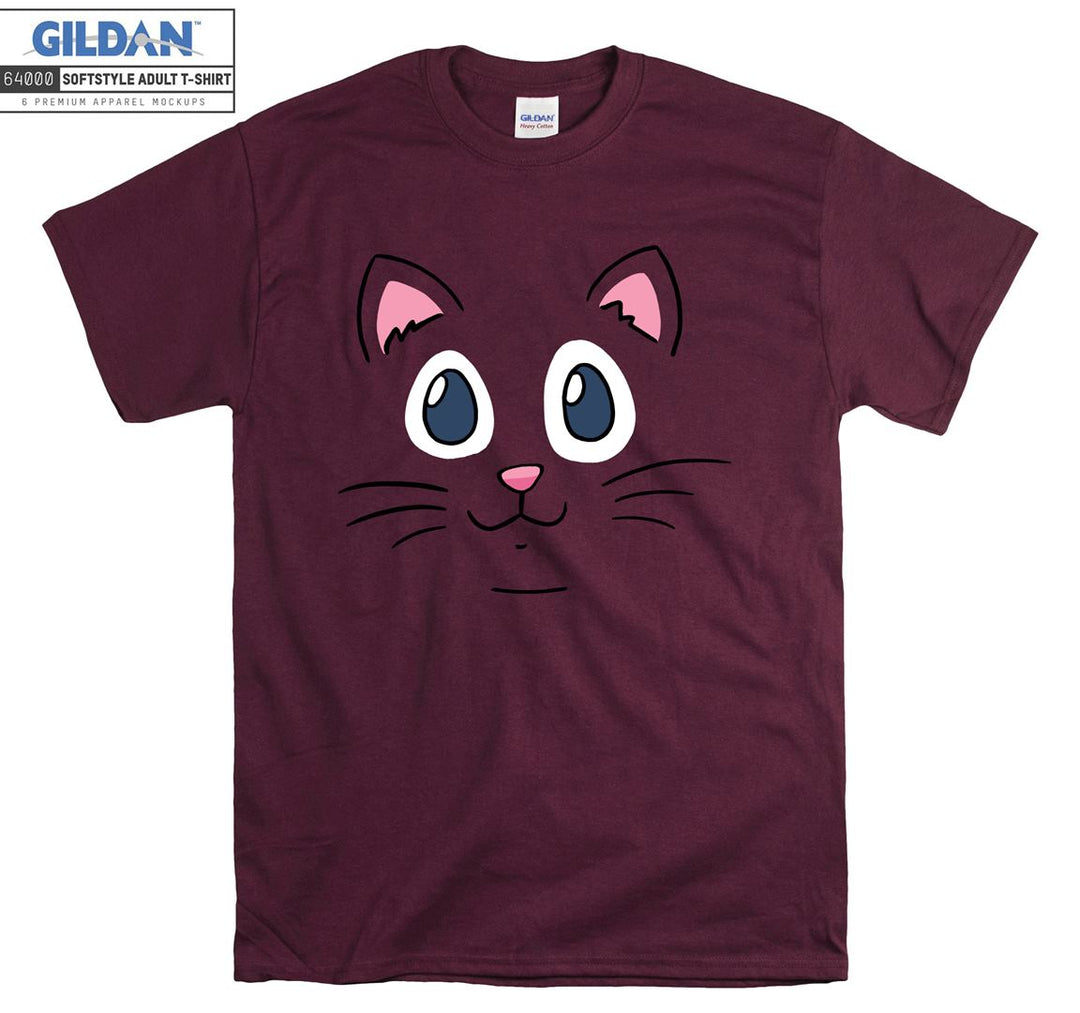 Lovely Cute Cartoon Cat Face Figure T-shirt