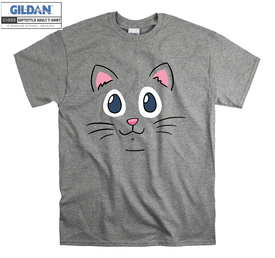 Lovely Cute Cartoon Cat Face Figure T-shirt