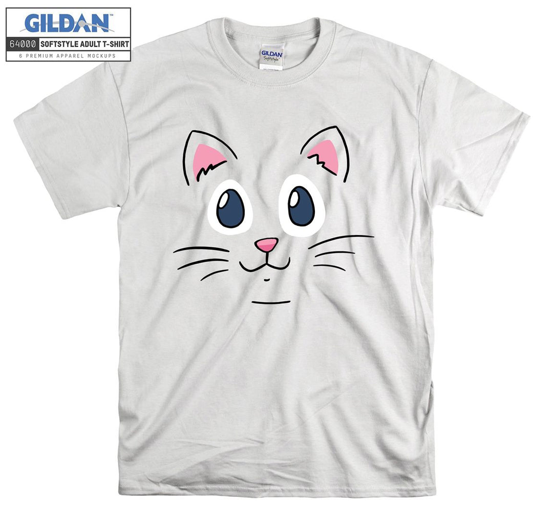 Lovely Cute Cartoon Cat Face Figure T-shirt