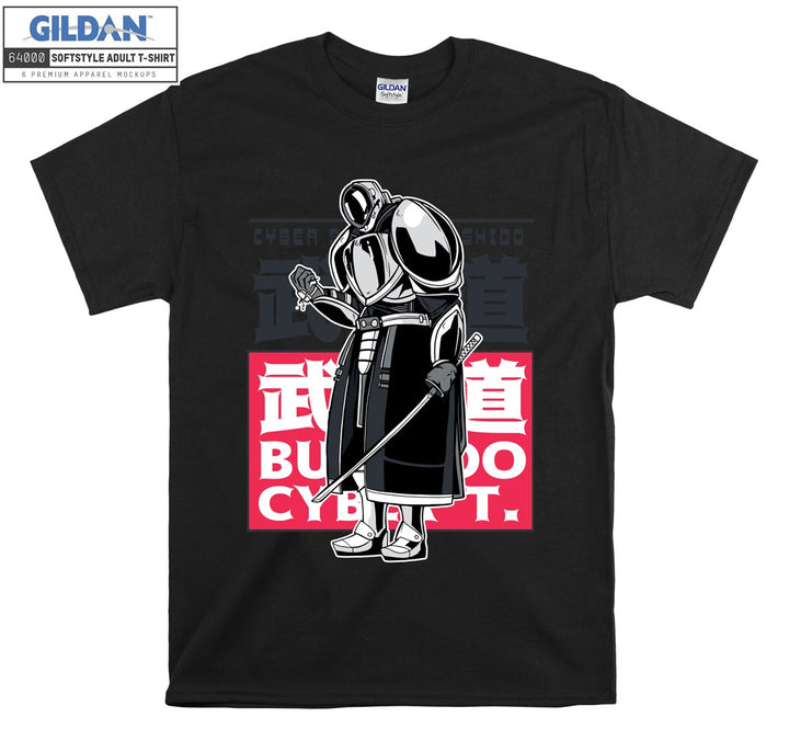 Samurai cyber anime poster T-shirt