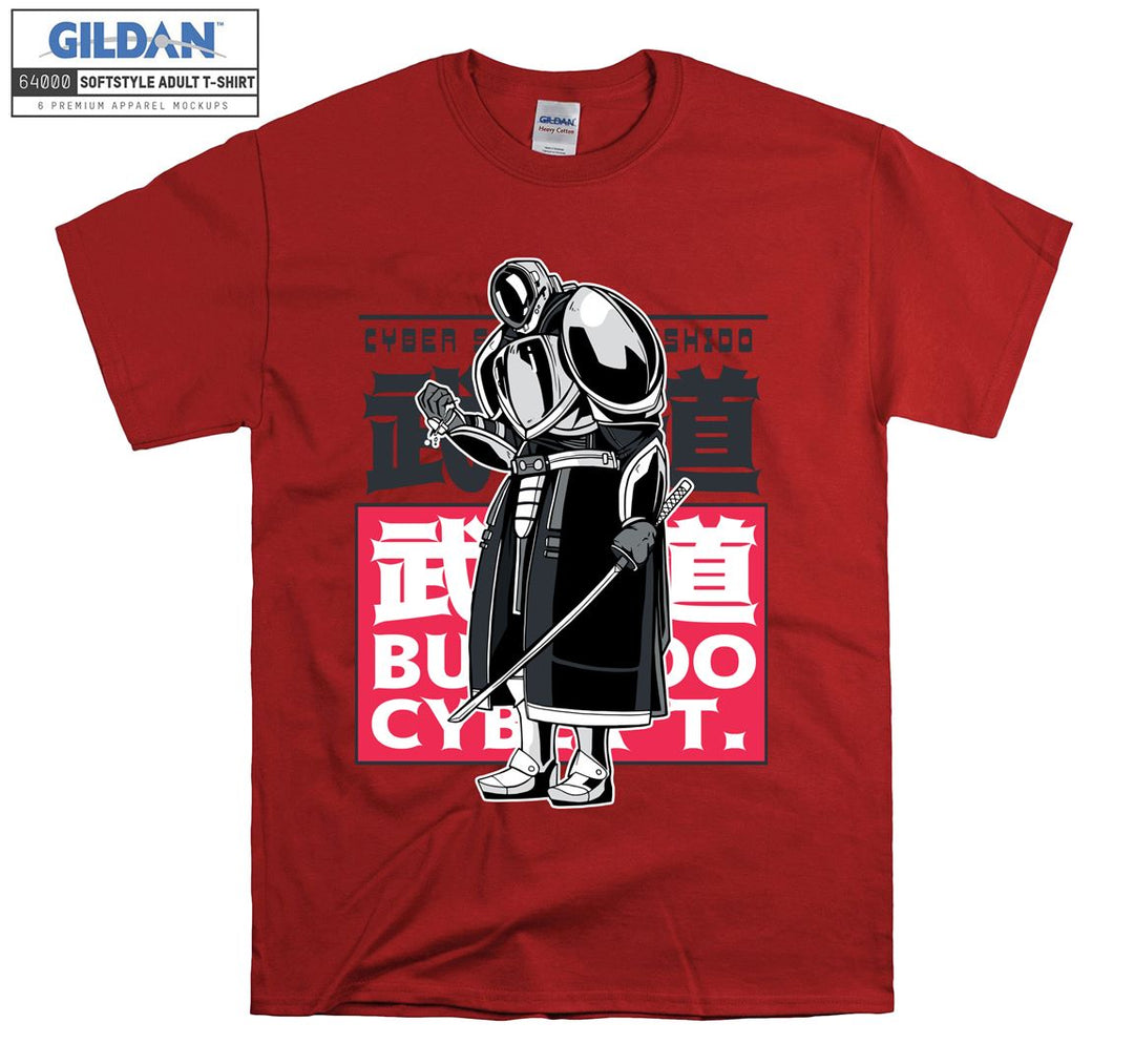 Samurai cyber anime poster T-shirt